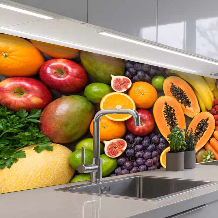 Keuken achterwand - Eten - Fruit - Groenten - Vers - Kleurrijk — 2