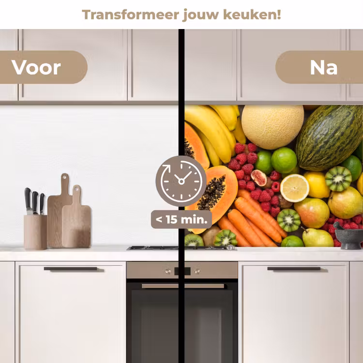 Keuken achterwand - Eten - Fruit - Groenten - Vers - Kleurrijk — 3