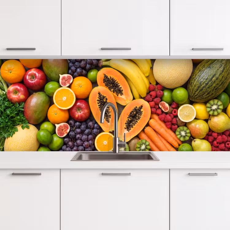 Keuken achterwand - Eten - Fruit - Groenten - Vers - Kleurrijk — 4