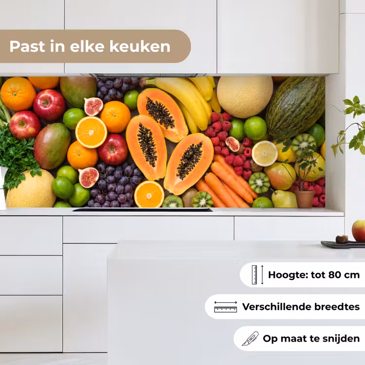 Keuken achterwand - Eten - Fruit - Groenten - Vers - Kleurrijk — 7