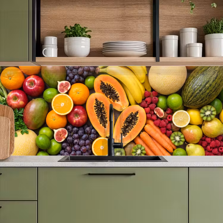 Keuken achterwand - Eten - Fruit - Groenten - Vers - Kleurrijk — 8