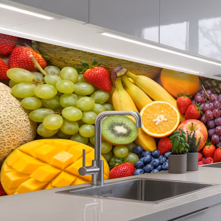 Keuken achterwand - Eten - Fruit - Vers - Kleurrijk - Voeding — 2