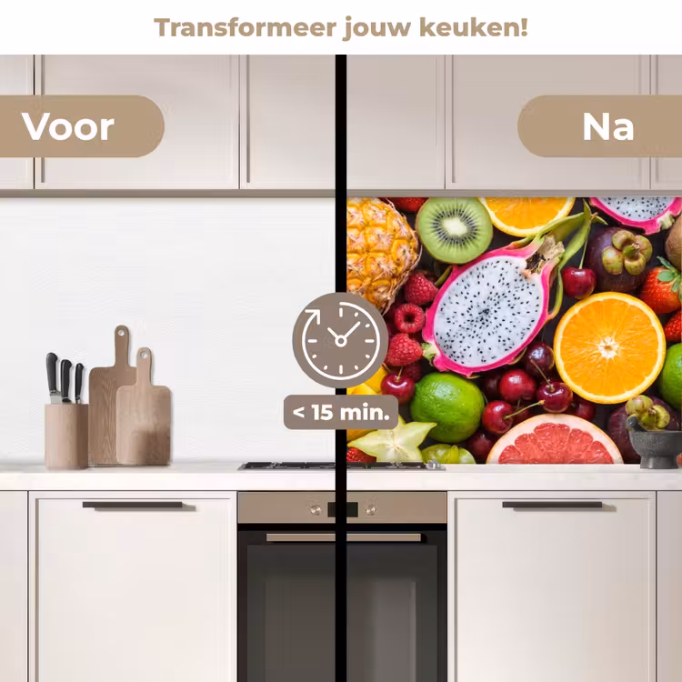 Keuken achterwand - Fruit - Assortiment - Vers - Gezond - Kleurrijk — 3