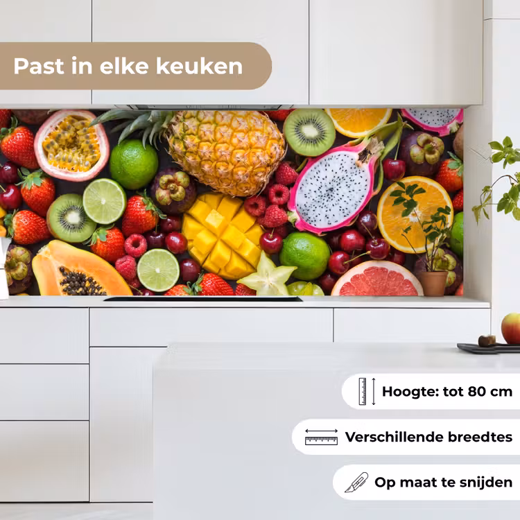 Keuken achterwand - Fruit - Assortiment - Vers - Gezond - Kleurrijk — 7
