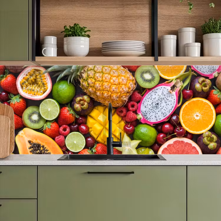 Keuken achterwand - Fruit - Assortiment - Vers - Gezond - Kleurrijk — 8