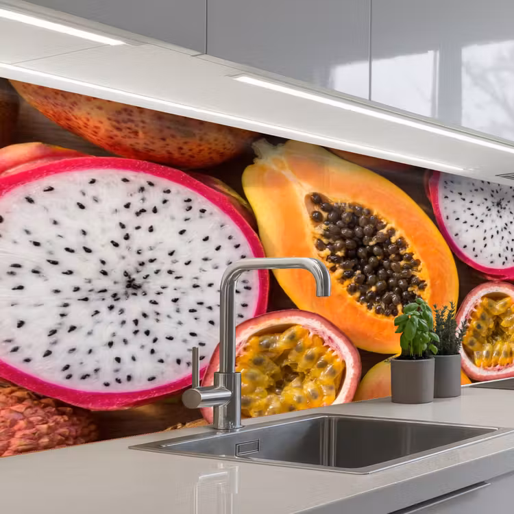 Keuken achterwand - Fruit - Geopend - Tropisch - Eten - Kleurrijk — 2
