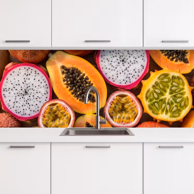 Keuken achterwand - Fruit - Geopend - Tropisch - Eten - Kleurrijk — 4