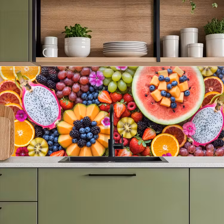 Keuken achterwand - Fruit - Vers - Variatie - Eten - Kleurrijk — 8