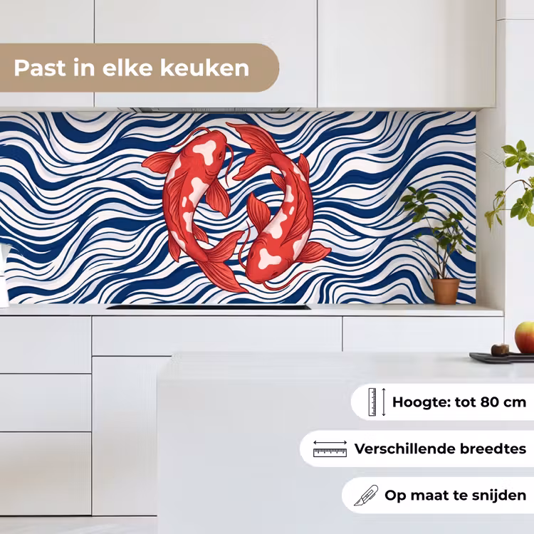 Keuken achterwand - Vis - Water - Natuur - Illustratie - Rood — 7