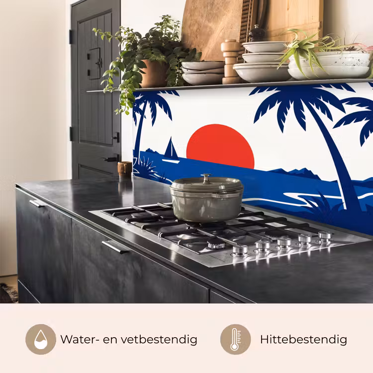 Keuken achterwand - Zonsondergang - Zee - Palmboom - Tropisch - Modern — 7