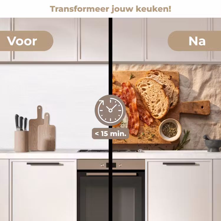 Keuken achterwand - Eten - Ontbijt - Hout - Rustiek - Geel — 3