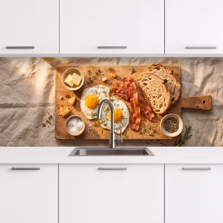Keuken achterwand - Eten - Ontbijt - Hout - Rustiek - Geel — 4