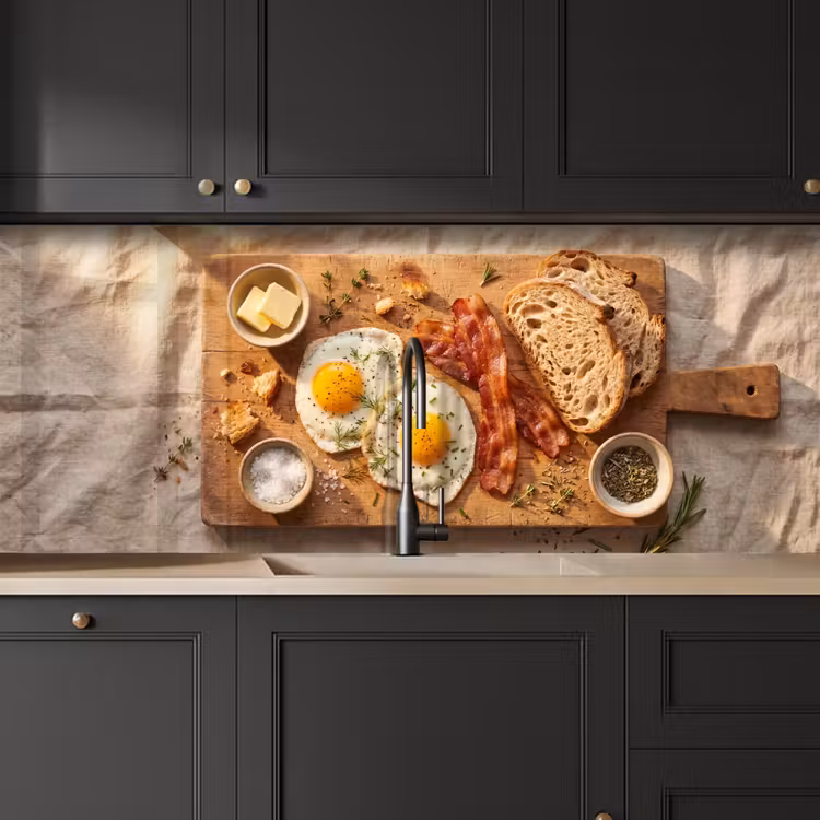 Keuken achterwand - Eten - Ontbijt - Hout - Rustiek - Geel — 6