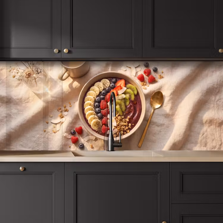 Keuken achterwand - Eten - Ontbijtkom - Fruit - Gezond - Kleurrijk — 6