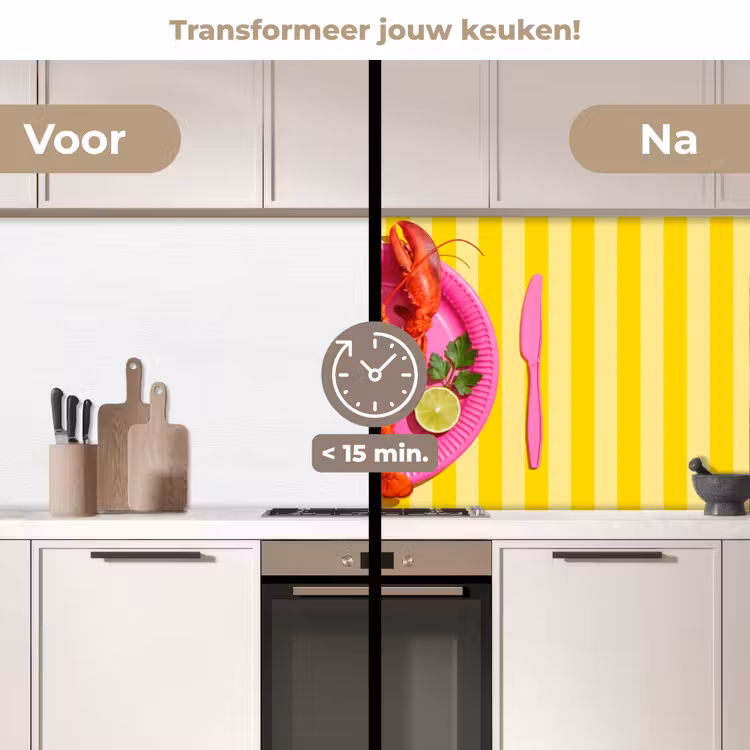 Keuken achterwand - Eten - Roze - Geel - Modern - Culinaire — 3