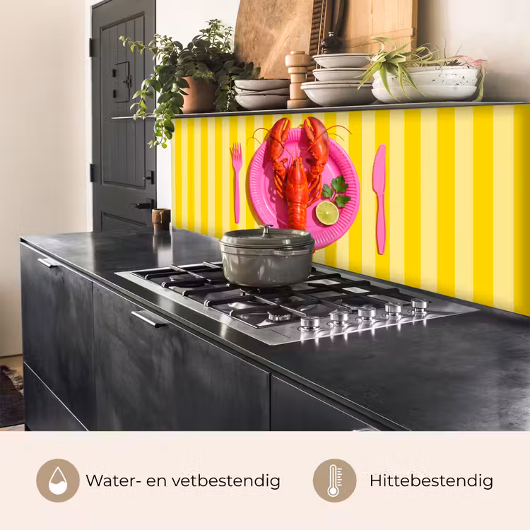 Keuken achterwand - Eten - Roze - Geel - Modern - Culinaire — 5