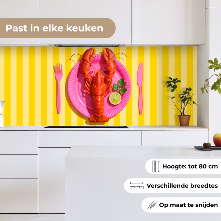Keuken achterwand - Eten - Roze - Geel - Modern - Culinaire — 7