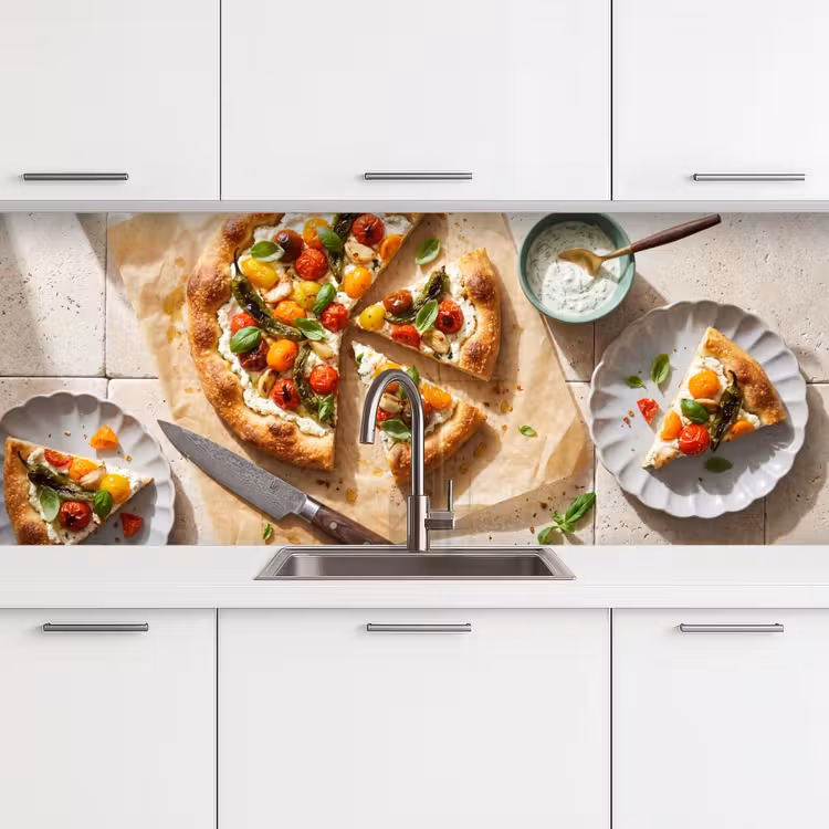 Keuken achterwand - Eten - Tomaten - Basilicum - Maaltijd - Vers — 4