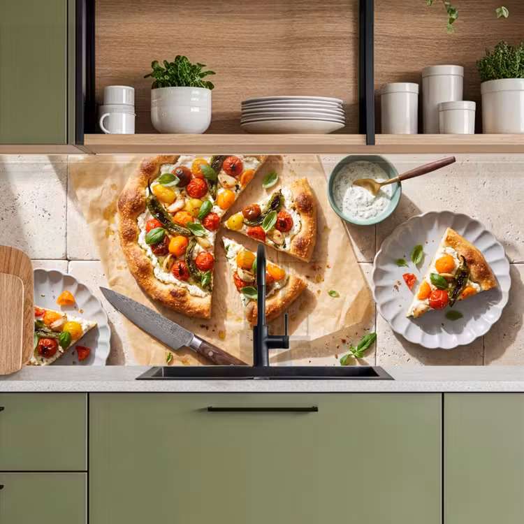 Keuken achterwand - Eten - Tomaten - Basilicum - Maaltijd - Vers — 8