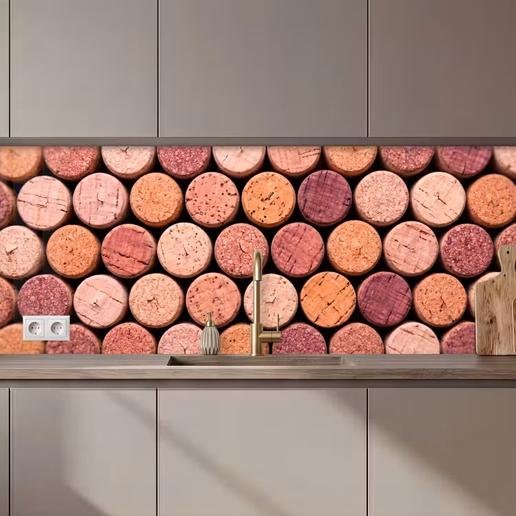 Keuken achterwand - Kurk - Patroon - Abstract - Modern - Rood — 1