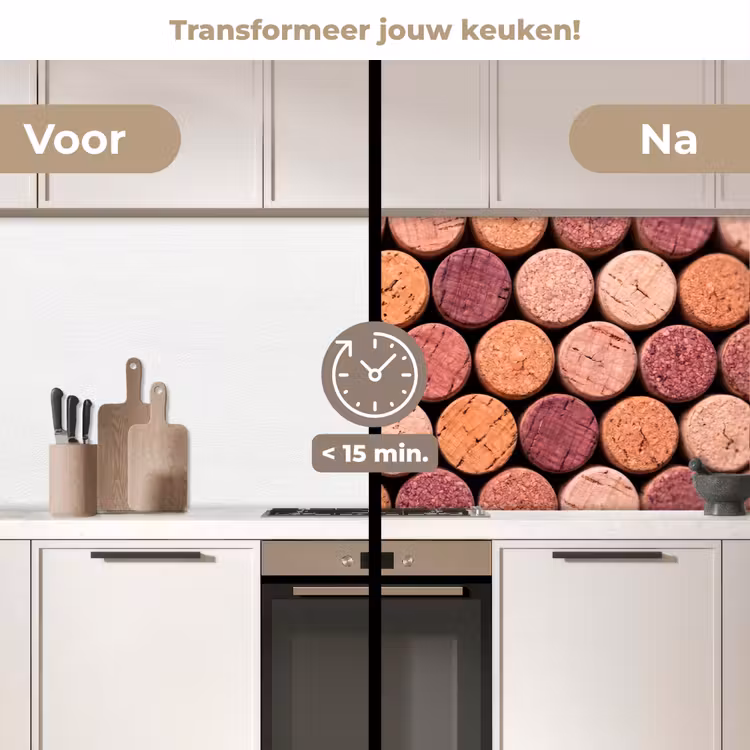 Keuken achterwand - Kurk - Patroon - Abstract - Modern - Rood — 3