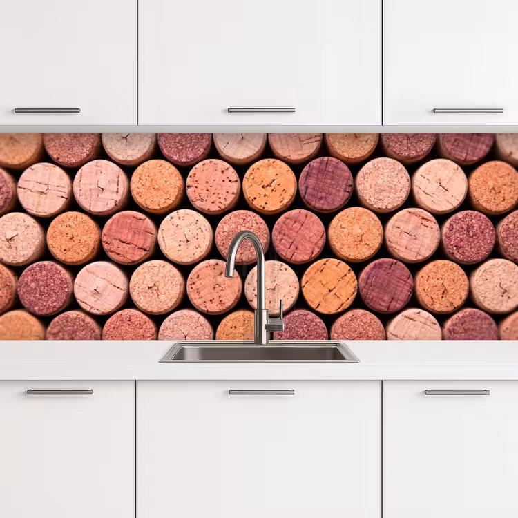 Keuken achterwand - Kurk - Patroon - Abstract - Modern - Rood — 4