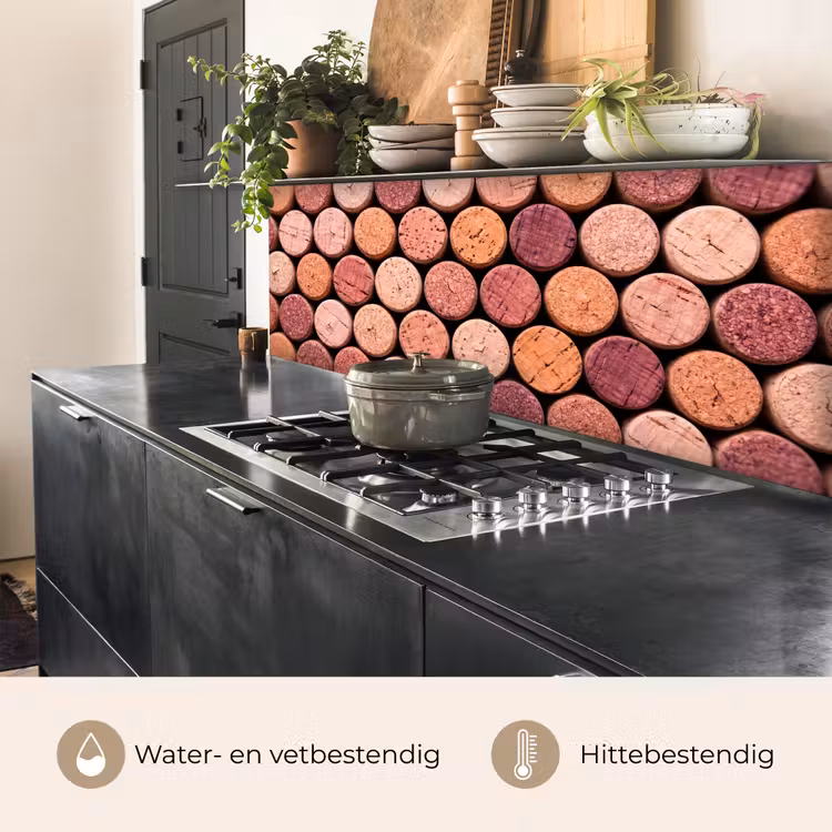 Keuken achterwand - Kurk - Patroon - Abstract - Modern - Rood — 5