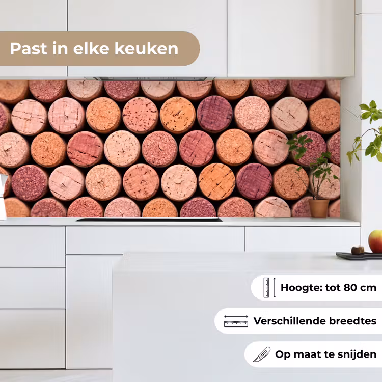 Keuken achterwand - Kurk - Patroon - Abstract - Modern - Rood — 7