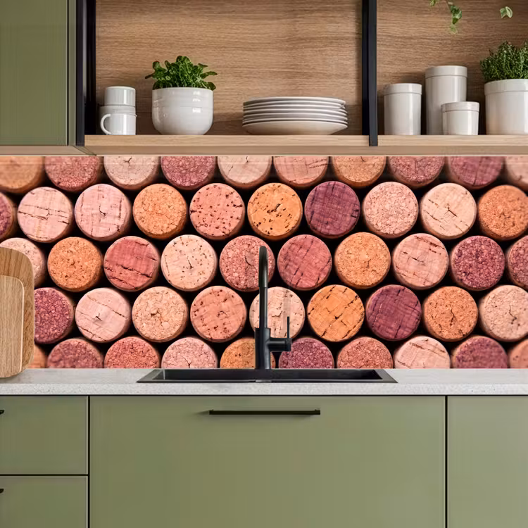 Keuken achterwand - Kurk - Patroon - Abstract - Modern - Rood — 8