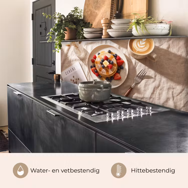 Keuken achterwand - Pannenkoeken - Bessen - Ontbijt - Modern - Beige — 5