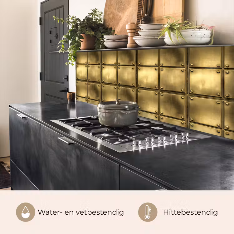 Keuken achterwand - Platen - Industrieel - Stoer - Goud — 5
