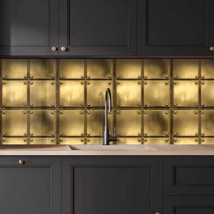 Keuken achterwand - Platen - Industrieel - Stoer - Goud — 6