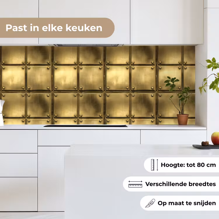 Keuken achterwand - Platen - Industrieel - Stoer - Goud — 7