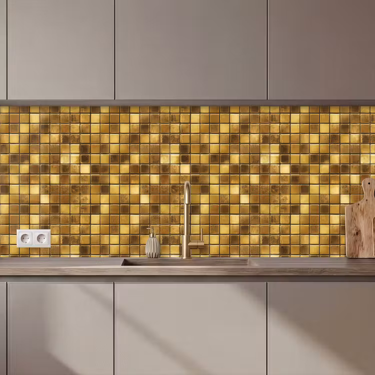 Keuken achterwand - Tegels - Mozaïek - Luxe - Warm Goud — 1