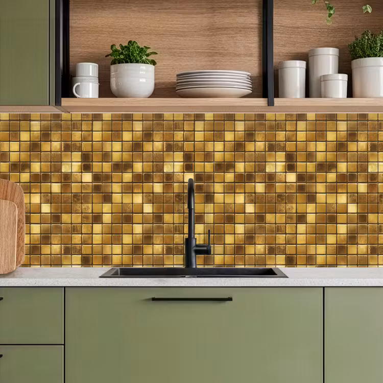 Keuken achterwand - Tegels - Mozaïek - Luxe - Warm Goud — 8