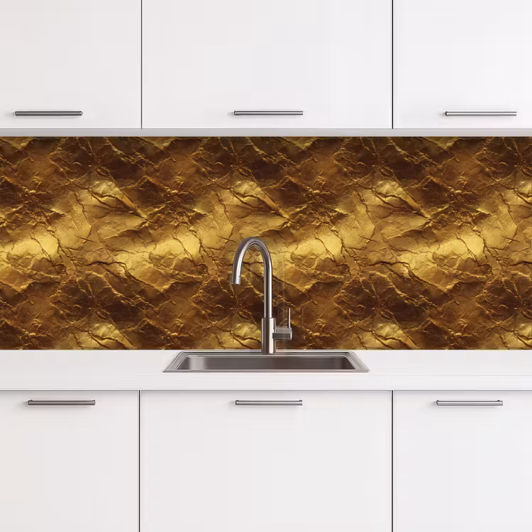 Keuken achterwand - Bladgoud - Textuur - Goud — 4