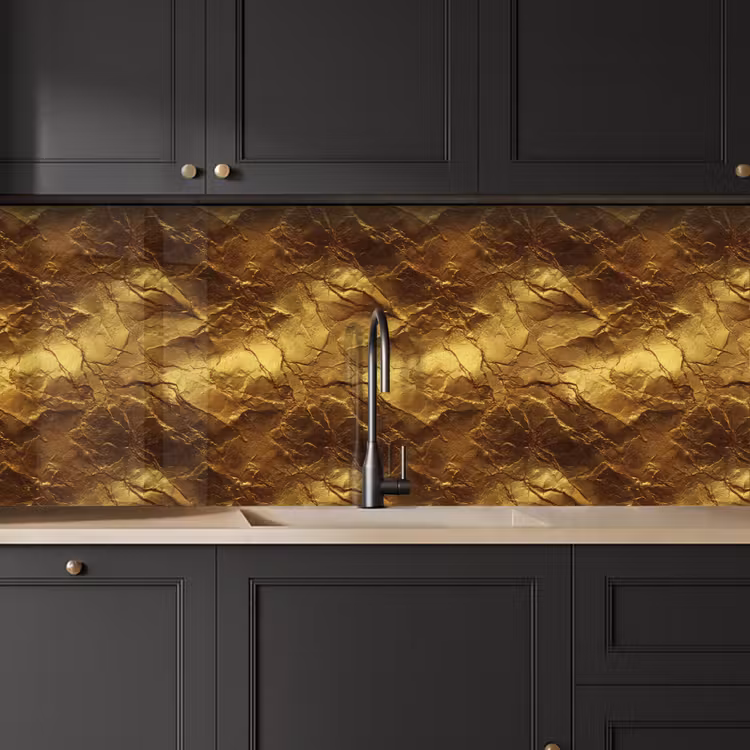 Keuken achterwand - Bladgoud - Textuur - Goud — 6