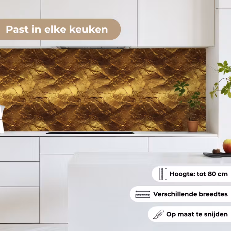 Keuken achterwand - Bladgoud - Textuur - Goud — 7