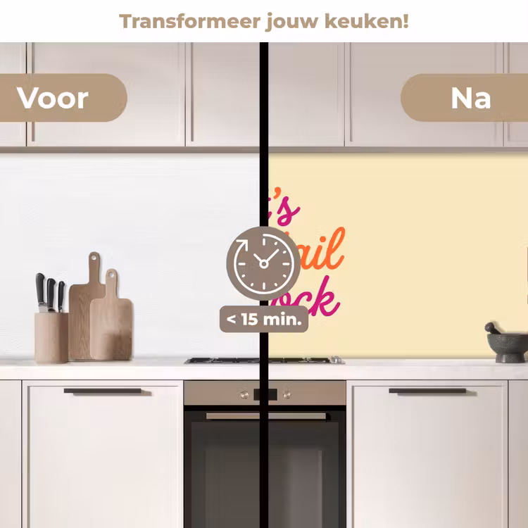Keuken achterwand - Cocktail O'Clock - Geel - Retro — 3