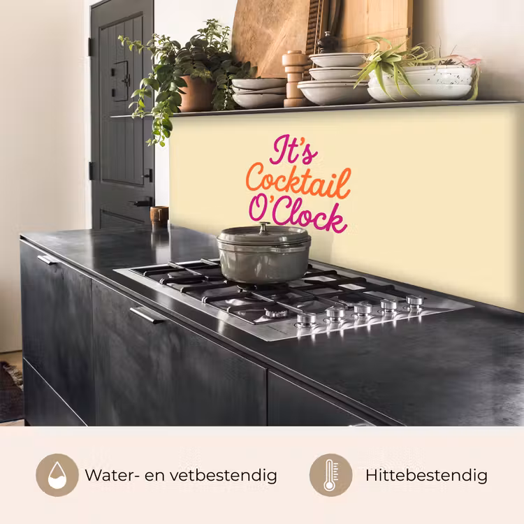 Keuken achterwand - Cocktail O'Clock - Geel - Retro — 5