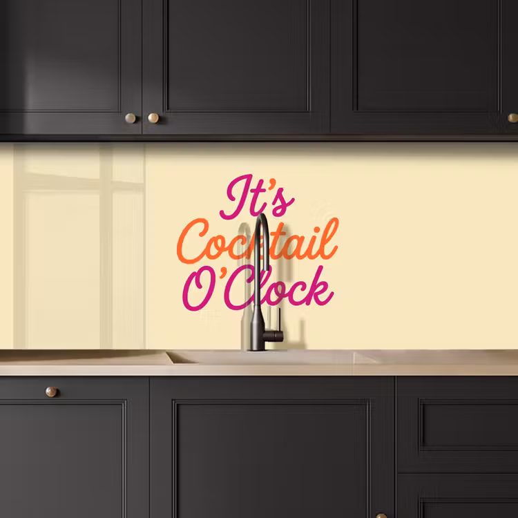 Keuken achterwand - Cocktail O'Clock - Geel - Retro — 6