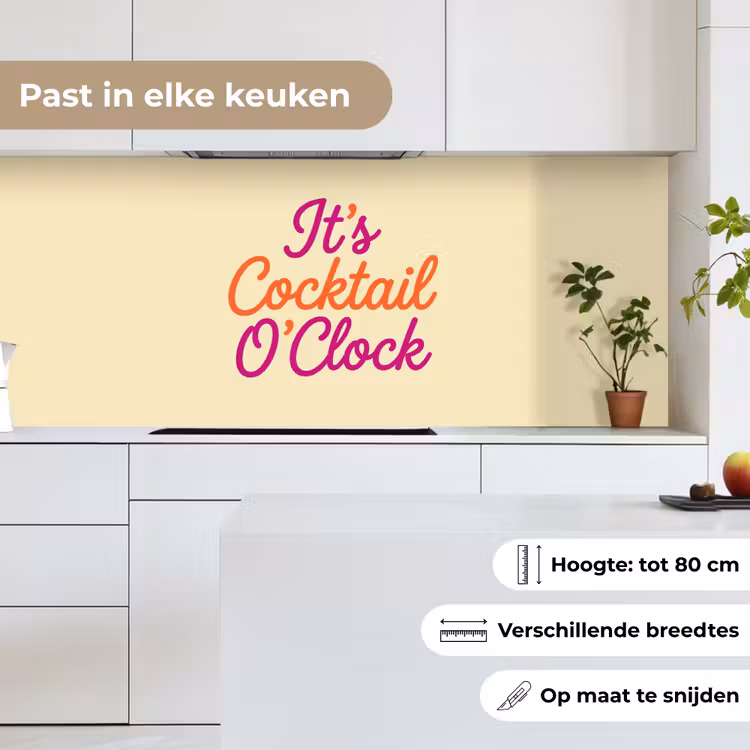 Keuken achterwand - Cocktail O'Clock - Geel - Retro — 7