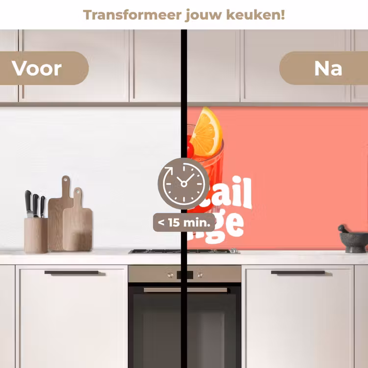 Keuken achterwand - Cocktail Lounge - Glas - Koraal — 3