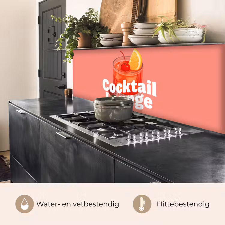 Keuken achterwand - Cocktail Lounge - Glas - Koraal — 5