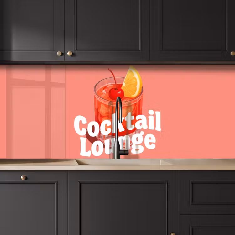 Keuken achterwand - Cocktail Lounge - Glas - Koraal — 6