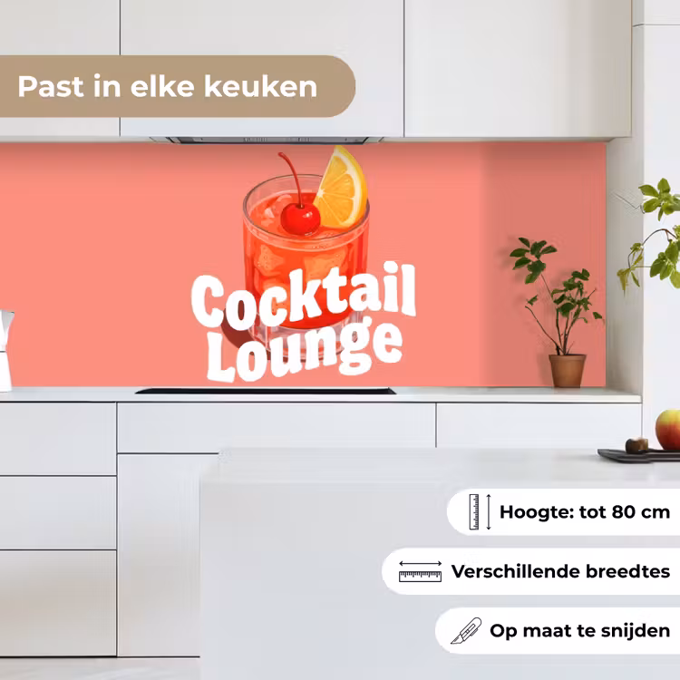 Keuken achterwand - Cocktail Lounge - Glas - Koraal — 7