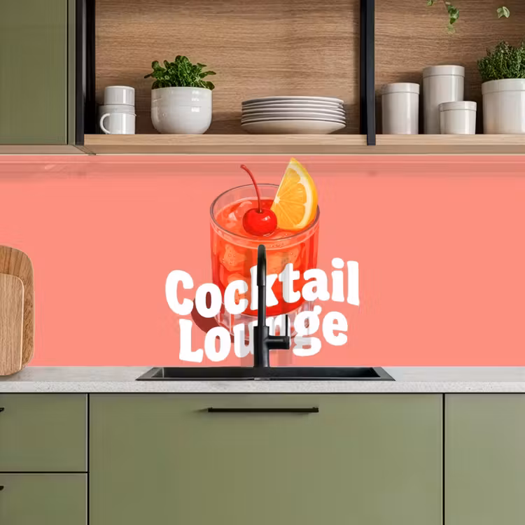 Keuken achterwand - Cocktail Lounge - Glas - Koraal — 8