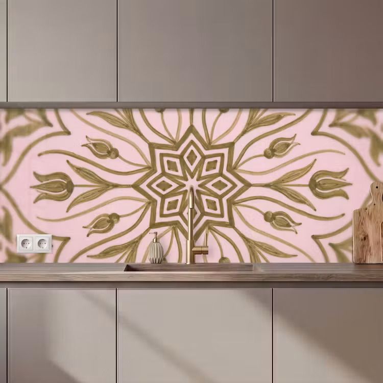 Keuken achterwand - Patroon - Mandala - Decoratie - Abstract - Groen — 1