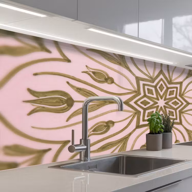 Keuken achterwand - Patroon - Mandala - Decoratie - Abstract - Groen — 2