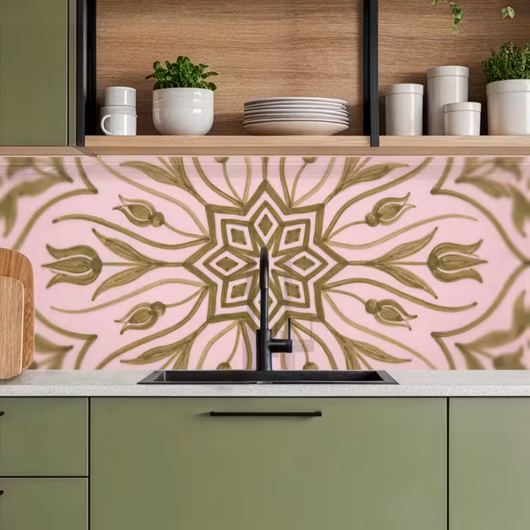 Keuken achterwand - Patroon - Mandala - Decoratie - Abstract - Groen — 8